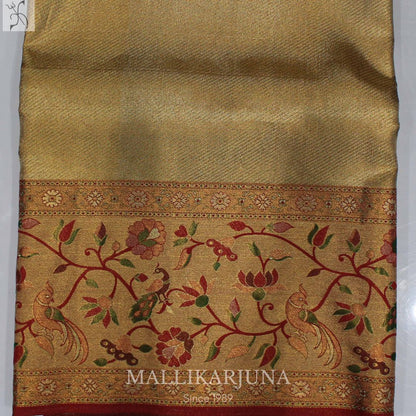 A03.Pure Tissue Gold Meenakari kanjivaram Silk Saree