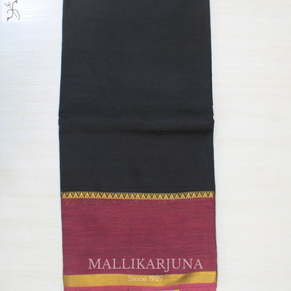 D117  Black Mangalagiri Saree