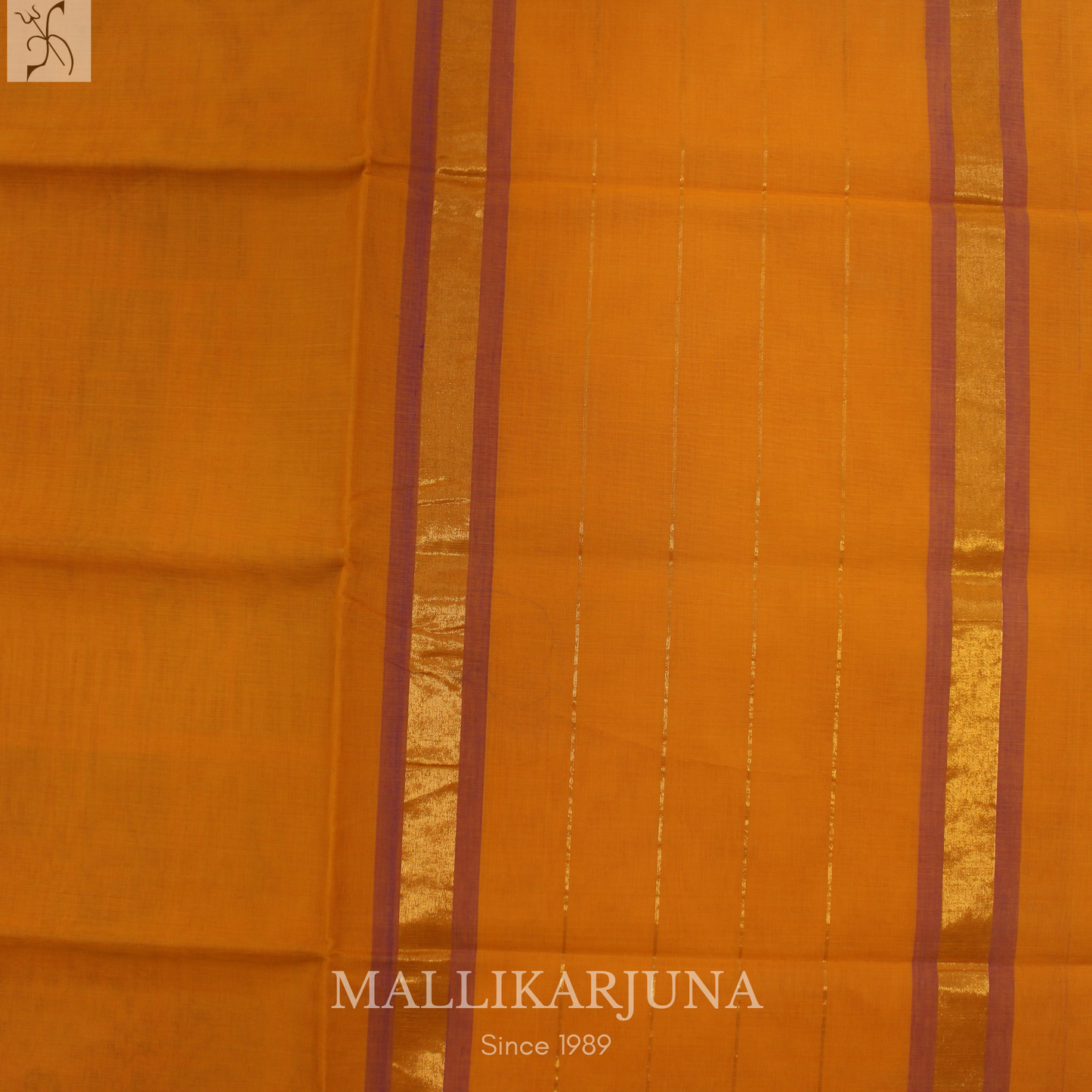 C61. Pure Yellow Plain Venkatagiri Cotton Saree