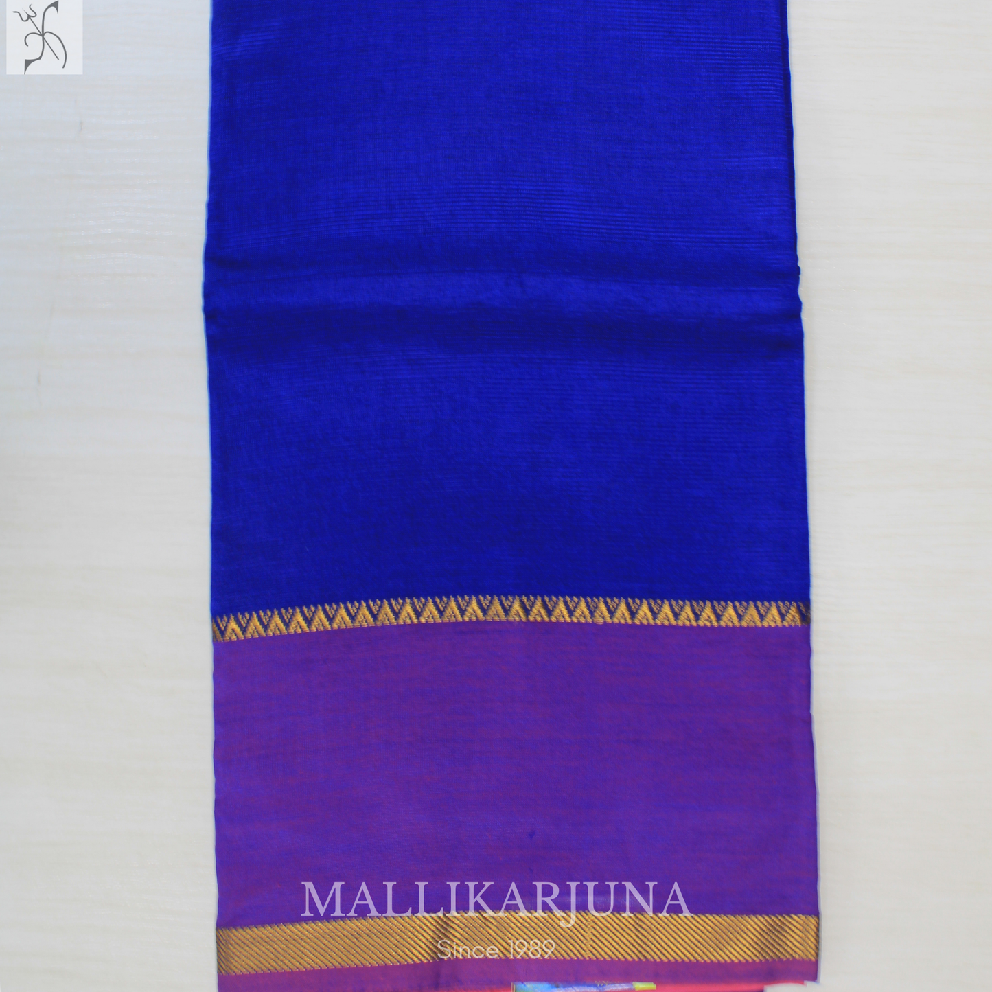 D119  Blue Mangalagiri Saree
