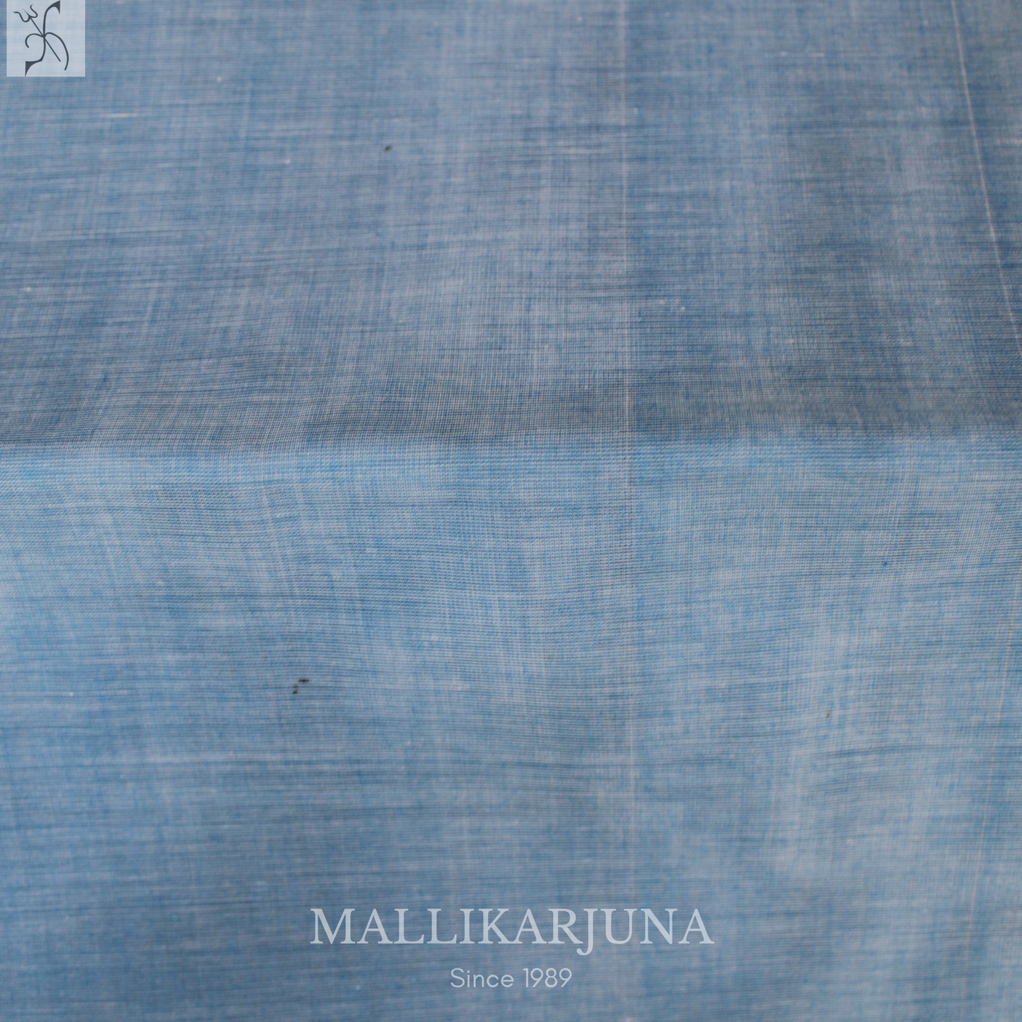 C63. Pure Sky Blue Plain Venkatagiri Cotton Saree