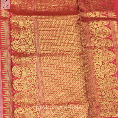 A10.Pure Tissue Bottle Green Kalamkari Silk Saree