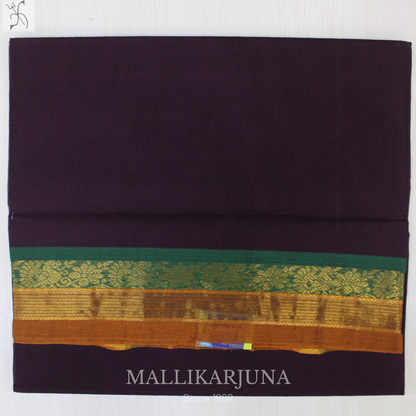 C65. Pure Dark Maroon Venkatagiri Cotton Saree