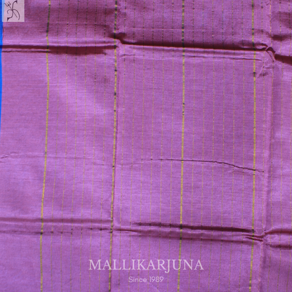 D121  Blue Mangalagiri Saree