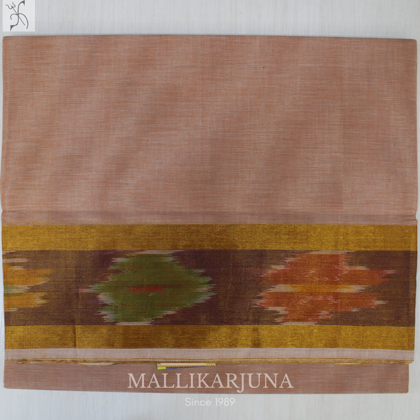C64. Pure Cream Plain Venkatagiri Cotton Saree