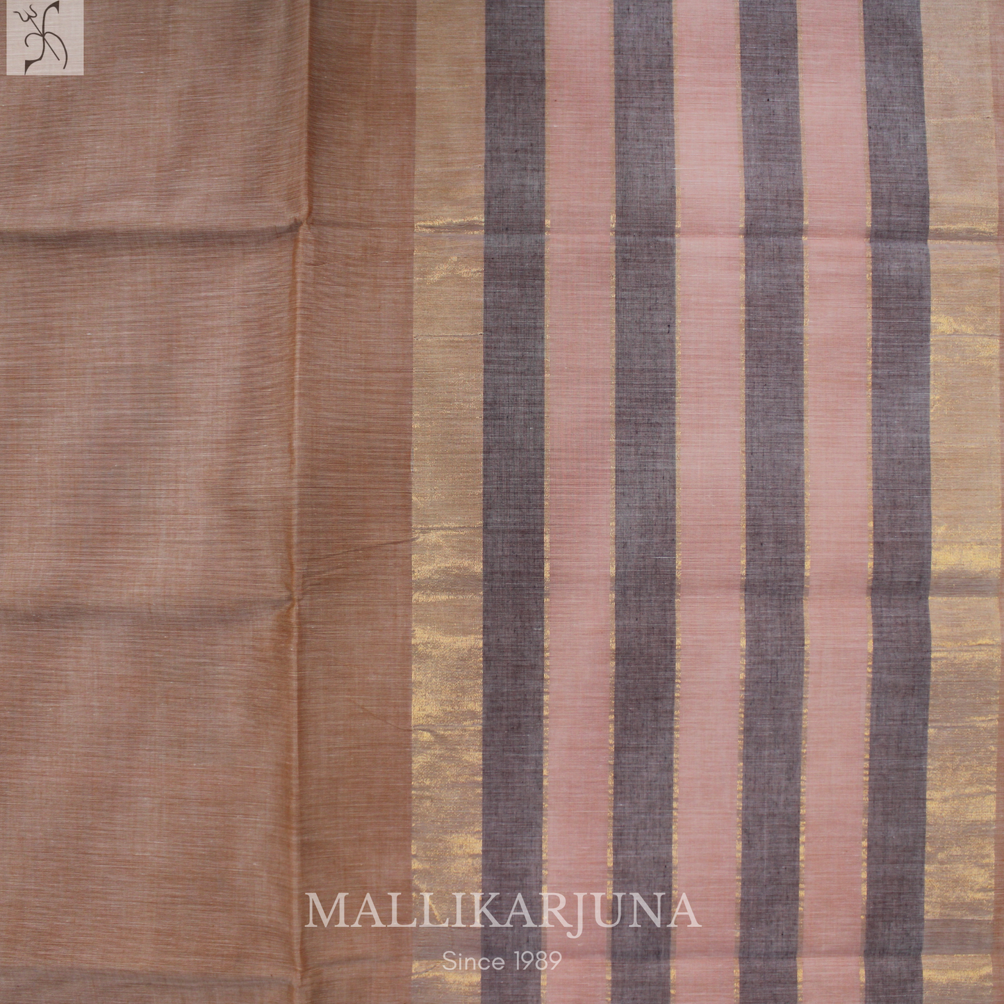 C64. Pure Cream Plain Venkatagiri Cotton Saree