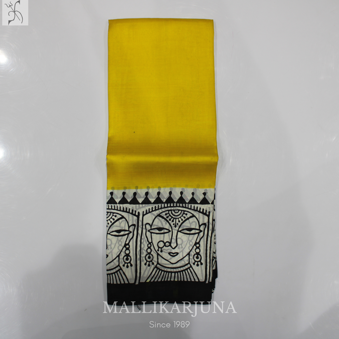 B37.Pure Yellow Tussar Silk Saree