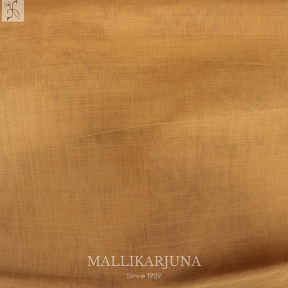 C67. Pure Mustard Yellow Plain Venkatagiri Cotton Saree
