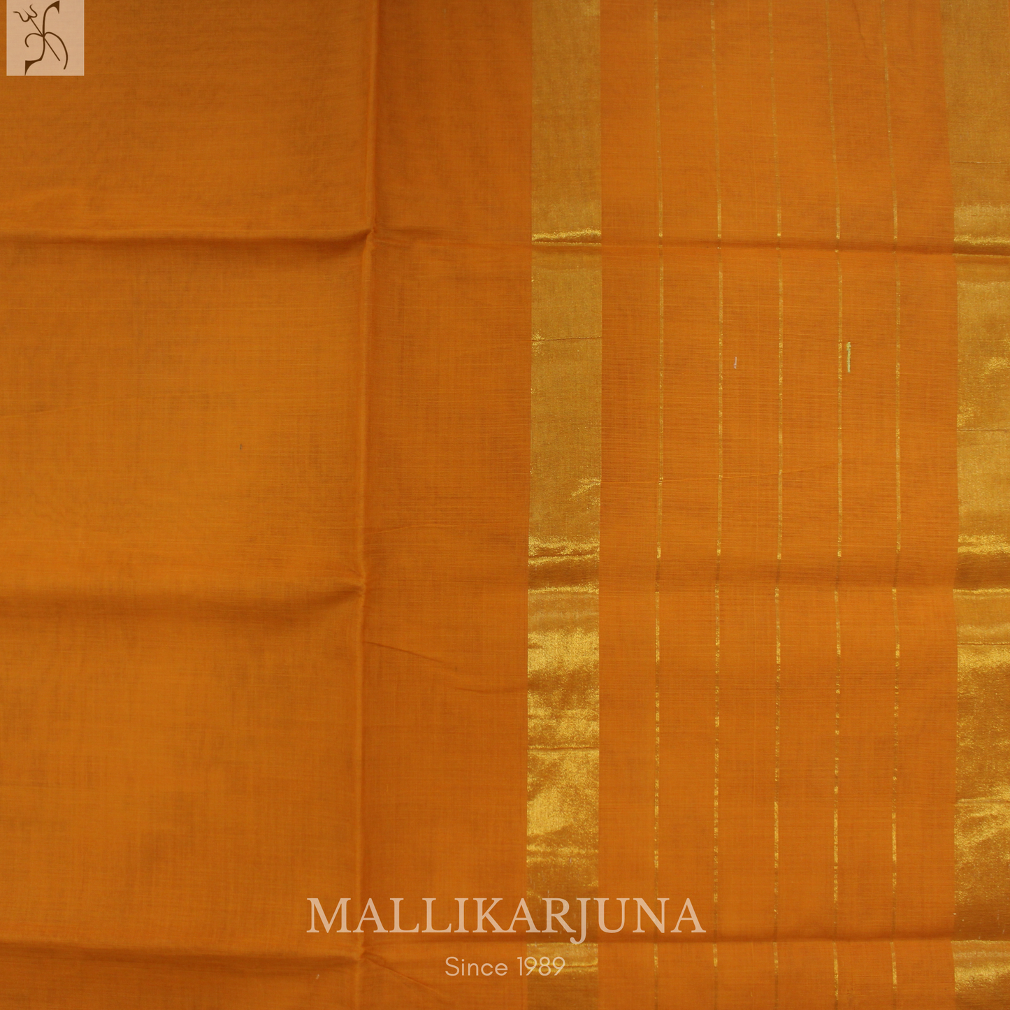 C67. Pure Mustard Yellow Plain Venkatagiri Cotton Saree