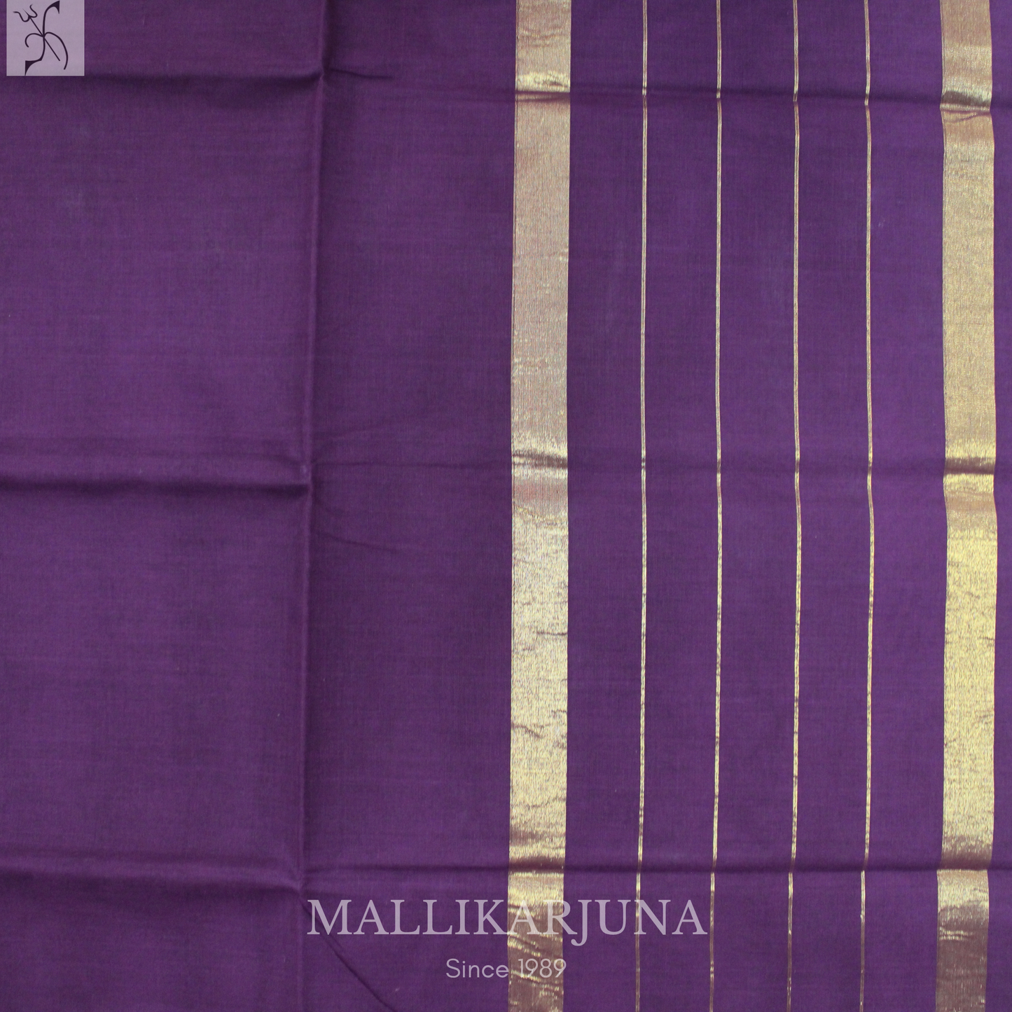 C70. Pure Ink Blue Plain Venkatagiri Cotton Saree