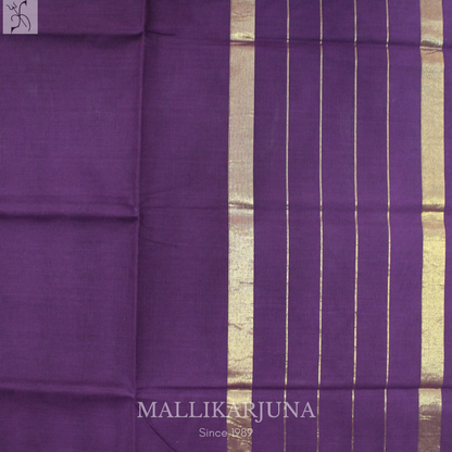 C66. Pure Dark Brown Plain Venkatagiri Cotton Saree