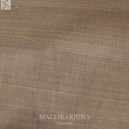 C68. Pure Brown Plain Venkatagiri Cotton Saree
