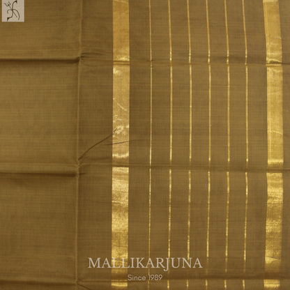C68. Pure Brown Plain Venkatagiri Cotton Saree