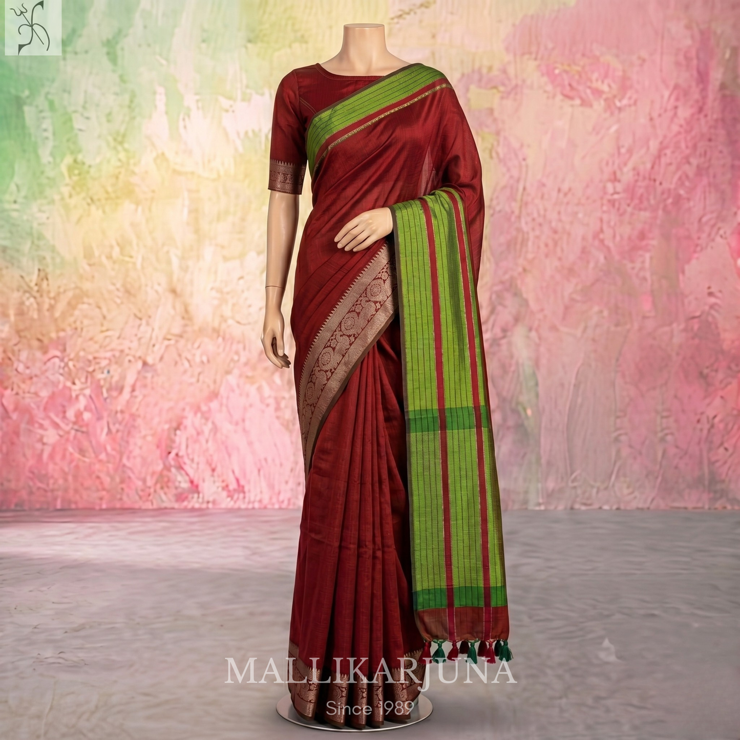 D109  Gajari Mangalagiri Saree